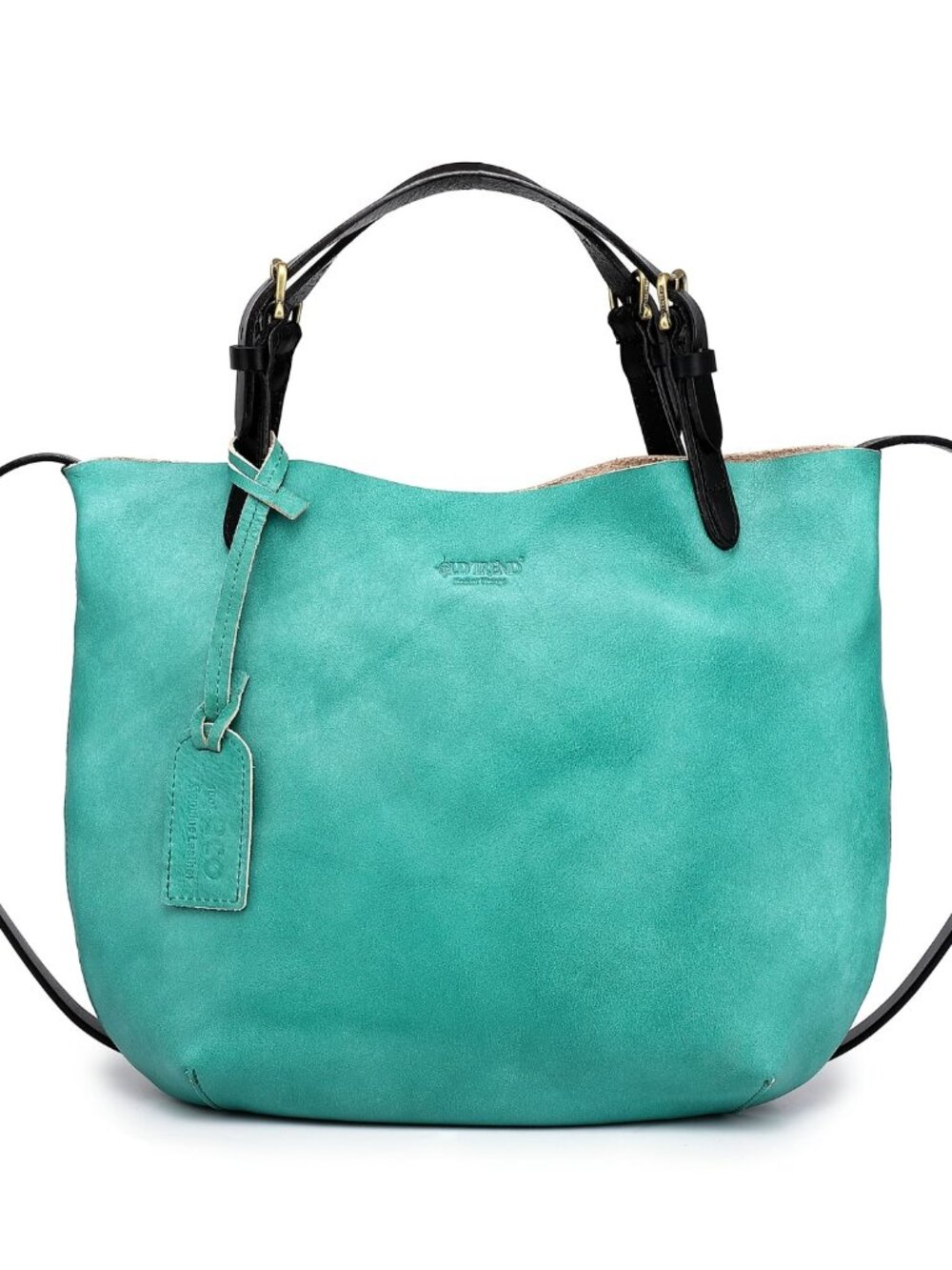 Old Trend Women's Genuine Leather Dip Dye Tote - Aqua ($160)